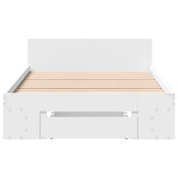 Bed Frame with Drawer without Mattress White 90x190 cm Single 3280783
