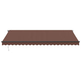 Manual Retractable Awning with LEDs Brown 500x350 cm 3215412