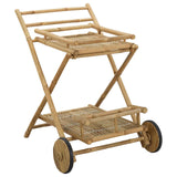 Tea Trolley with wheels Natural 79 x 67.5 x 84 cm Bamboo 42028068