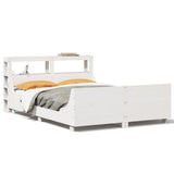 Bed Frame without Mattress White 140x190 cm Solid Wood Pine 3306472