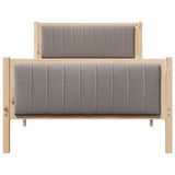 Bed frame Brown and taupe 100 x 200 cm Solid pine wood 878492