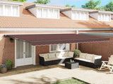 Awning Frame Brown 500 x 300 cm Polyester with PU coating 3331239