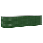 Garden Raised Bed Galvanised Steel 322x100x68 cm Green 319068