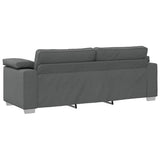 Sofa Dark Grey 219 x 77 x 82 cm Fabric 4105238