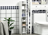 Modern Bathroom Storage Cabinet, Freestanding Tall Bathroom Cabinet with Open Shelves and 3 T3398P343560