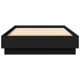 Bed Frame without Mattress Black 100x200 cm Engineered Wood 839596