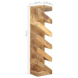 321627 Wine Rack for 5 Bottles Solid Mango Wood