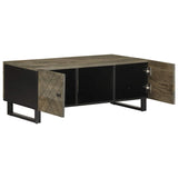 Coffee Table Black 100x54x40 cm Solid Wood Mango 4017696