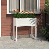 Planter White 78x40x81 cm Solid Wood Pine 822133