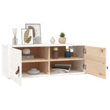 Wall Cabinet White 80x30x30 cm Solid Wood Pine 818377