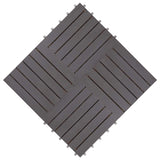 Decking Tile 20 pcs Grey 30 x 30 cm Acacia Hardwood 3444845