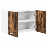 Hanging Cabinet 2 pcs Smoked Oak and White 60 x 31 x 40 cm 884171