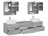 Bathroom Furniture Set 5 pcs Grey Sonoma 3406884