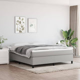 Box Spring Bed Frame Light Grey Super King Fabric 3121202