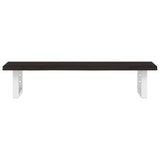 Basin Shelf Wall Mounted Steel and Solid Wood Oak 3302584