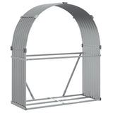 Log Holder Light Grey 120x45x140 cm Galvanised Steel 364551