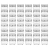 Glass Jam Jars with Silver Lids 48 pcs 110 ml 50793