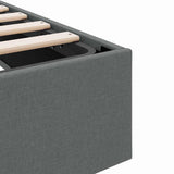 Storage Bed with Mattress Dark Grey 203 x 100 cm Fabric 3370055