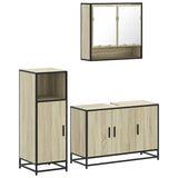 3 Piece Bathroom Furniture Set Sonoma Oak Engineered Wood 3300981