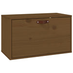 ZNTS Wall Cabinet Honey Brown 60x30x35 cm Solid Wood Pine 818353