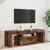 TV Cabinet with LED Lights Smoked Oak 120x35x40 cm 815666