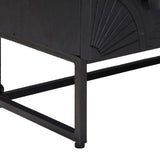 Drawer Cabinet with Drawer Black 75 x 30 x 65 cm 42020084