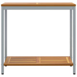 Outdoor Table with Storage Natural and Grey 80 x 35 x 75 cm 4010608