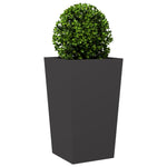 ZNTS Garden Planters Black 2 pcs 45x45x75 cm Steel 851095