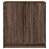 Sideboard with LED Brown Oak 77x34x85 cm Engineered Wood 852137