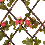 ZNTS Artificial Ivy Trellis Expandable 5 pcs Dark Pink 180x20 cm 366577