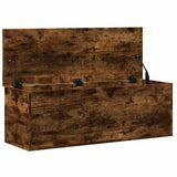 Storage Box Smoked Oak 102x35x35 cm Engineered Wood 840692