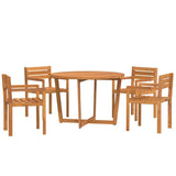 5 Piece Garden Dining Set Solid Wood Acacia 3334770