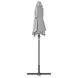 Garden Parasol Sand 370 x 197 x 239 cm Polyester and Aluminium 42003367
