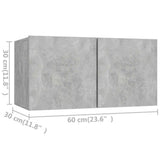 4 Piece TV Cabinet Set Concrete Grey Engineered Wood 3079096