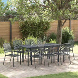 Garden Dining Set 9 pcs Anthracite Powder-coated Steel 3378819