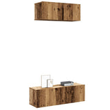 2 Piece TV Cabinet Set Wall-mounted Old Wood Engineered Wood 3329005