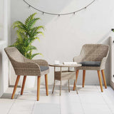 Garden Chair 2 pcs Black 62.5 x 55 x 82 cm Poly Rattan 42006213