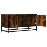 TV Cabinet Smoked Oak 80x34.5x40 cm Engineered Wood and Metal 848826