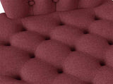 Slipper Chair Wine Red 56.5 x 70 x 110 cm Fabric 42020681