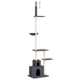 Floor to Ceiling Cat Tree Dark Grey 250.5-276.5 cm 171722