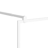 Walk-in Shower Wall 100x195 cm ESG Glass White 151870