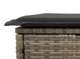 11 Piece Garden Dining Set with Cushions Grey Poly Rattan 3211154