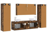 Bathroom Furniture Set 6 pcs Smoked Oak 3407219