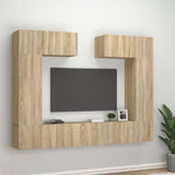 6 Piece TV Cabinet Set Sonoma Oak Engineered Wood 3114464