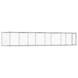 Dog Cage with Door Grey 8x2x1.5 m Galvanised Steel 3209580