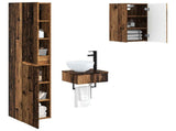 Bathroom Furniture Set 3 pcs Old Wood 33 x 34.5 x 160 cm 3406051