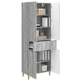 Cabinet Set 2 pcs Grey Sonoma Engineered Wood 3416751