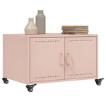 ZNTS Coffee Table Pink 68x50x43.5 cm Steel 846687