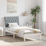 Bed Frame with Upholstered Headboard White 80 x 200 cm 878853