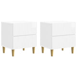 Bedside Cabinet 2 pcs High Gloss White 43 x 34.5 x 48 cm 894534